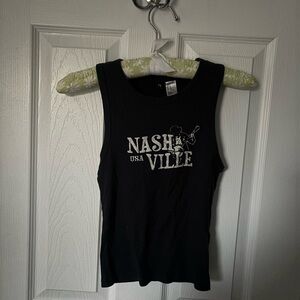 Divided Dark Grey Tank Top